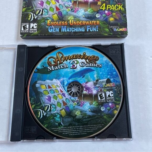 Amazing Match 3 Games Volume 2 PC Games DVD ROM Everyone E ESRB 2014 Legacy Game - Picture 6 of 7